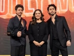 Aryan Khan was accompanied by parents Shah Rukh and Gauri at the preview launch of his debut show, The Ba***ds of Bollywood.