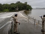 The Vihar lake, where the Mithi originates, was overflowing on Wednesday. (Satish Bate/ Hindustan Times) The Vihar lake, where the Mithi originates, was overflowing on Wednesday. (Satish Bate/ Hindustan Times)