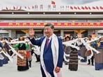 In this photo released by Xinhua News Agency, Chinese President Xi Jinping waves as he arrives at Lhasa in Tibet on Wednesday In this photo released by Xinhua News Agency, Chinese President Xi Jinping waves as he arrives at Lhasa in Tibet on Wednesday