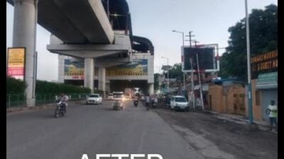 A view of Sarojini Nagar after the drive. (Sourced) A view of Sarojini Nagar after the drive. (Sourced)