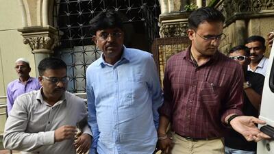 Mumbai, India -August. 21, 2025 : Sher Singh Rathod , contractor who was arrested and produced in Esplanade court (Killa Court) by the Economic Offences Wing in connection with an alleged ₹65 crore Mithi river desilting scam after authorities say he fabricated Memoranda of Understanding with landowners, including a forged signature of a deceased person, and submitted bogus bills to secure and retain payment, in Mumbai, India, on Tuesday, August 21, 2025. (Photo by Anshuman Poyrekar/ Hindustan Times) Mumbai, India -August. 21, 2025 : Sher Singh Rathod , contractor who was arrested and produced in Esplanade court (Killa Court) by the Economic Offences Wing in connection with an alleged ₹65 crore Mithi river desilting scam after authorities say he fabricated Memoranda of Understanding with landowners, including a forged signature of a deceased person, and submitted bogus bills to secure and retain payment, in Mumbai, India, on Tuesday, August 21, 2025. (Photo by Anshuman Poyrekar/ Hindustan Times)