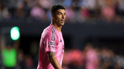 Inter Miami CF forward Luis Suarez (9) looks on (IMAGN IMAGES via Reuters Connect)
