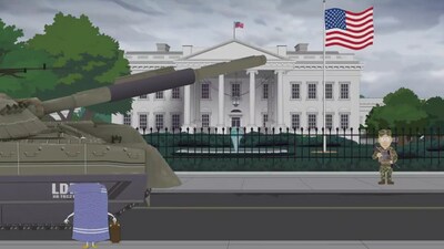 South Park Season 27 Episode 3 satirizes Trump administration, addressing DC police takeover and AI. (@SouthPark/X) South Park Season 27 Episode 3 satirizes Trump administration, addressing DC police takeover and AI. (@SouthPark/X)