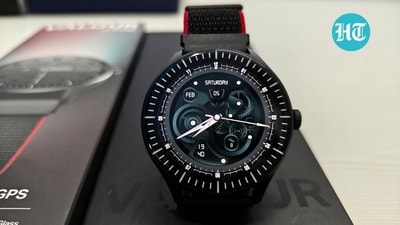 The boAt Valour Watch 1 GPS is priced at Rs. 6,499 for the Fusion Black nylon strap model. (Ijaj Khan/ HT)