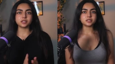Content creator Zara Dar posted identical videos in different outfits to show the Tank-Top effect (Screengrab: LinkedIn) Content creator Zara Dar posted identical videos in different outfits to show the Tank-Top effect (Screengrab: LinkedIn)
