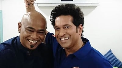 Vinod Kambli and Sachin Tendulkar pose together for an image shared a few years ago on social media. (Instagram) Vinod Kambli and Sachin Tendulkar pose together for an image shared a few years ago on social media. (Instagram)