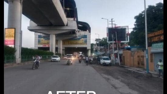 A view of Sarojini Nagar after the drive. (Sourced)