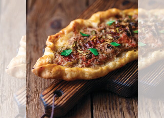 Pizza is a corruption of the word pita, and bears a similarity to the Turkish pide.
