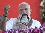 Prime Minister Narendra Modi addressing during a public meeting in Gaya(Santosh Kumar/ Hindustan Times)