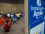Apollo Hospitals share price jumped more than 5 per cent in the morning session on August 16. (Photo by Prakash SINGH / AFP) Apollo Hospitals share price jumped more than 5 per cent in the morning session on August 16. (Photo by Prakash SINGH / AFP)
