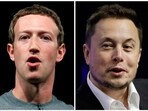 Meta Platforms CEO Mark Zuckerberg (left) and Tesla and SpaceX CEO Elon Musk.