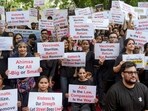 Animal lovers hold a protest against the recent order by the Supreme Court directing authorities in Delhi-NCR to start relocating all stray dogs from streets to shelters, at Jantar Mantar, in New Delhi, on Thursday. Animal lovers hold a protest against the recent order by the Supreme Court directing authorities in Delhi-NCR to start relocating all stray dogs from streets to shelters, at Jantar Mantar, in New Delhi, on Thursday.
