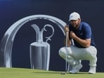 Scheffler in the final round of the British Open in July. (AP)