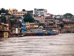 The swollen Ganga in Varanasi (HT File Photo)