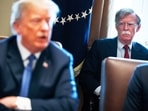 National security adviser John Bolton listens as President Donald Trump speaks during a cabinet meeting at the White House, April 9, 2018, in Washington. National security adviser John Bolton listens as President Donald Trump speaks during a cabinet meeting at the White House, April 9, 2018, in Washington.