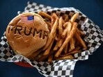 A burger at the Trump Burger restaurant, in Bellville, Texas, on April 19. RONALDO SCHEMIDT/AFP/GETTY A burger at the Trump Burger restaurant, in Bellville, Texas, on April 19. RONALDO SCHEMIDT/AFP/GETTY