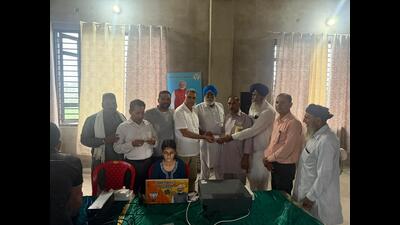 A BJP camp held in 39 constituencies to help people enroll in various centrally sponsored welfare schemes, including Awas Yojana (Housing Scheme), Kisan Samman Nidhi (PM-KISAN), Ayushman Bharat (Health Insurance Scheme), E-Shram Card, and others. (ht) A BJP camp held in 39 constituencies to help people enroll in various centrally sponsored welfare schemes, including Awas Yojana (Housing Scheme), Kisan Samman Nidhi (PM-KISAN), Ayushman Bharat (Health Insurance Scheme), E-Shram Card, and others. (ht)