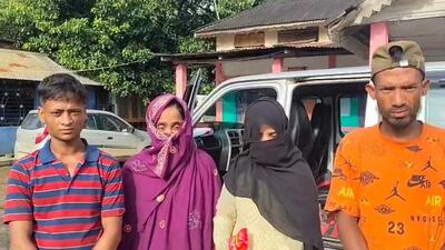 Four of the nine people who were detained by the Cachar Police on charges that they were Myanmar nationals (Sourced) Four of the nine people who were detained by the Cachar Police on charges that they were Myanmar nationals (Sourced)