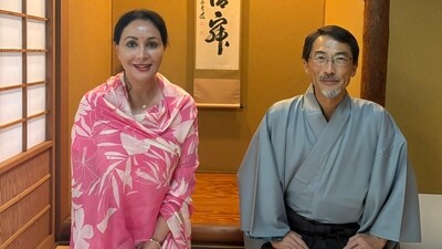 Japan’s Ambassador Ono Keiichi welcomed Rajasthan Deputy CM Diya Kumari with matcha tea. (X/@JapanAmbIndia) Japan’s Ambassador Ono Keiichi welcomed Rajasthan Deputy CM Diya Kumari with matcha tea. (X/@JapanAmbIndia)
