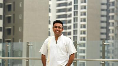 Pravin Kaushal, Resident of Sobha City, Sector 108. (Parveen Kumar/HT Photo) Pravin Kaushal, Resident of Sobha City, Sector 108. (Parveen Kumar/HT Photo)