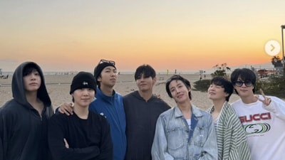 J-Hope shared the photo of BTS' day out at the beach. (Instagram/@uarmyhope) J-Hope shared the photo of BTS' day out at the beach. (Instagram/@uarmyhope)