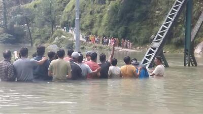 The villagers demanded urgent steps to drain the lake and ensure safety of their homes and livelihoods (Sourced) The villagers demanded urgent steps to drain the lake and ensure safety of their homes and livelihoods (Sourced)