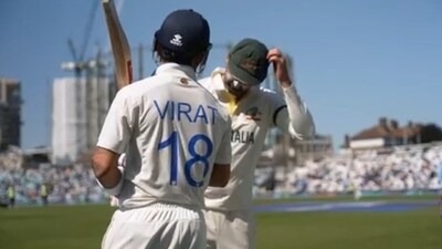 Virat Kohli and Nathan Lyon Virat Kohli and Nathan Lyon