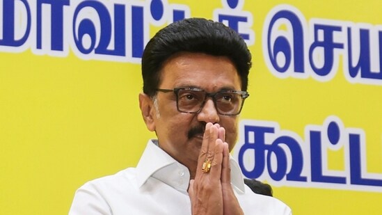 Chennai: Tamil Nadu Chief Minister and DMK President M.K. Stalin during the party's district secretaries' meeting, in Chennai, Wednesday, Aug. 13, 2025. (PTI Photo) (PTI)