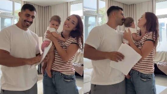 A Dubai influencer couple shared a heartfelt clip after buying a Burj Khalifa view home for their baby’s future, winning praise online. (Instagram/noraandkhalid)