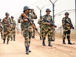 The BSF is tasked to guard the 2,289 km-long India-Pakistan border that runs across Jammu and Kashmir in the north to Punjab, Rajasthan and Gujarat along the western flank of the country. (ANI file) The BSF is tasked to guard the 2,289 km-long India-Pakistan border that runs across Jammu and Kashmir in the north to Punjab, Rajasthan and Gujarat along the western flank of the country. (ANI file)