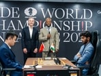 India's D Gukesh and China's Ding Liren during the World Chess Championship, in Singapore. India's D Gukesh and China's Ding Liren during the World Chess Championship, in Singapore.