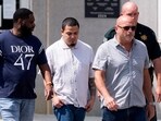 Kilmar Abrego Garcia walks after he has been released from the Putnam County Jail in Cookeville, Tennessee, U.S., August 22, 2025.  REUTERS/Seth Herald