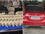 Huge piles of cash were seen in visuals reportedly shared by the ED after raids at multiple premises linked to the Congress MLA Huge piles of cash were seen in visuals reportedly shared by the ED after raids at multiple premises linked to the Congress MLA