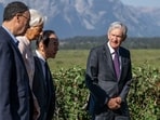 Jerome Powell walks with fellow central-bank chiefs at the Fed’s annual gathering in Jackson Hole, Wyo. Jerome Powell walks with fellow central-bank chiefs at the Fed’s annual gathering in Jackson Hole, Wyo.