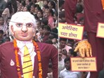 A giant effigy of US President Donald Trump became the highlight of the centuries-old Marbat festival in Maharashtra's Nagpur A giant effigy of US President Donald Trump became the highlight of the centuries-old Marbat festival in Maharashtra's Nagpur