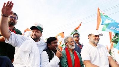 The Gadchiroli police registered the FIR against the former Bihar deputy chief minister Tejashwi Yadav on the complaint of a local Bharatiya Janata Party (BJP) MLA. (Hindustan Times)