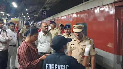 Around 1am on Saturday, passengers alerted the LTT GRP about the dead body inside the dustbin of the lavatory of the B2 coach of the Kushinagar Express Around 1am on Saturday, passengers alerted the LTT GRP about the dead body inside the dustbin of the lavatory of the B2 coach of the Kushinagar Express