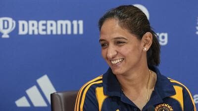 Indian women's cricket captain Harmanpreet Kaur during a press conference. (PTI)