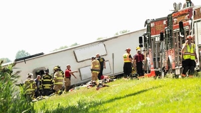 The New York State Police said all lanes were closed at I-90, Pembroke due to a collision involving a bus. (AP) The New York State Police said all lanes were closed at I-90, Pembroke due to a collision involving a bus. (AP)