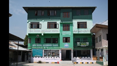 The Jammu and Kashmir government took over the management of the 215 schools linked with the banned Jamaat-e-Islami (JeI) amidst sharp criticism by most political parties in the Valley. (Waseem Andrabi /HT) The Jammu and Kashmir government took over the management of the 215 schools linked with the banned Jamaat-e-Islami (JeI) amidst sharp criticism by most political parties in the Valley. (Waseem Andrabi /HT)