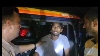 The accused, Ravi Daurala, arrested on Friday evening. (HT)