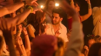 Sahher Bamba and Lakshya in a still from the song Badli Si Hawa Hai. Sahher Bamba and Lakshya in a still from the song Badli Si Hawa Hai.
