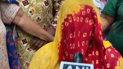 Mother of woman who died allegedly after being set ablaze by in-laws over dowry demands. (Screengrab from ANI) Mother of woman who died allegedly after being set ablaze by in-laws over dowry demands. (Screengrab from ANI)