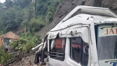 Vehicles were also left damaged in the Tharali area after the cloudburst struck late on Friday night. Relief and rescue operations were launched immediately by the district administration, State Disaster Response Force (SDRF), and police teams. (HT Photo) Vehicles were also left damaged in the Tharali area after the cloudburst struck late on Friday night. Relief and rescue operations were launched immediately by the district administration, State Disaster Response Force (SDRF), and police teams. (HT Photo)