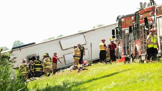 The New York State Police said all lanes were closed at I-90, Pembroke due to a collision involving a bus. (AP)
