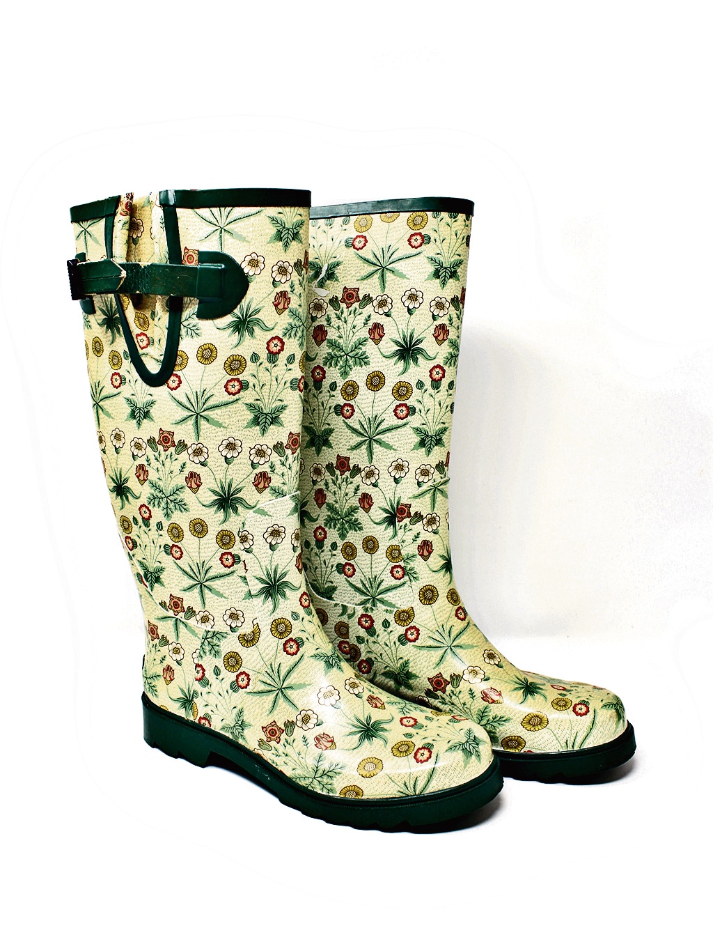 A William Morris floral print on a pair of Wellingtons. (William Morris Gallery) A William Morris floral print on a pair of Wellingtons. (William Morris Gallery)
