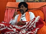 Jalna, India- July 21, 2024: Maratha activist Manoj Jarange Patil launched fresh indefinite hunger strike from Antarwali (Sarathi) village for implementation of Maratha quota demands. July 21, 2024. (Photo by Raju Shinde/HT Photo) (Hindustan Times)