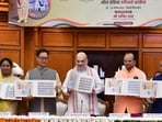 Union home minister Amit Shah, Union minister Kiren Rijiju, Delhi lieutenant governor VK Saxena, Delhi assembly speaker Vijender Gupta and Delhi chief minister Rekha Gupta at the inauguration of the ‘All India Speakers Conference’ at the Delhi Legislative Assembly in New Delhi on Sunday. (HT Photo) Union home minister Amit Shah, Union minister Kiren Rijiju, Delhi lieutenant governor VK Saxena, Delhi assembly speaker Vijender Gupta and Delhi chief minister Rekha Gupta at the inauguration of the ‘All India Speakers Conference’ at the Delhi Legislative Assembly in New Delhi on Sunday. (HT Photo)