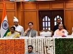 Union minister Amit Shah speaks. (HT Photo) Union minister Amit Shah speaks. (HT Photo)