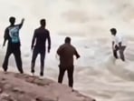 YouTuber Sagar Tudu was seen stranded amid the current at the Duduma waterfall in Odisha. 
